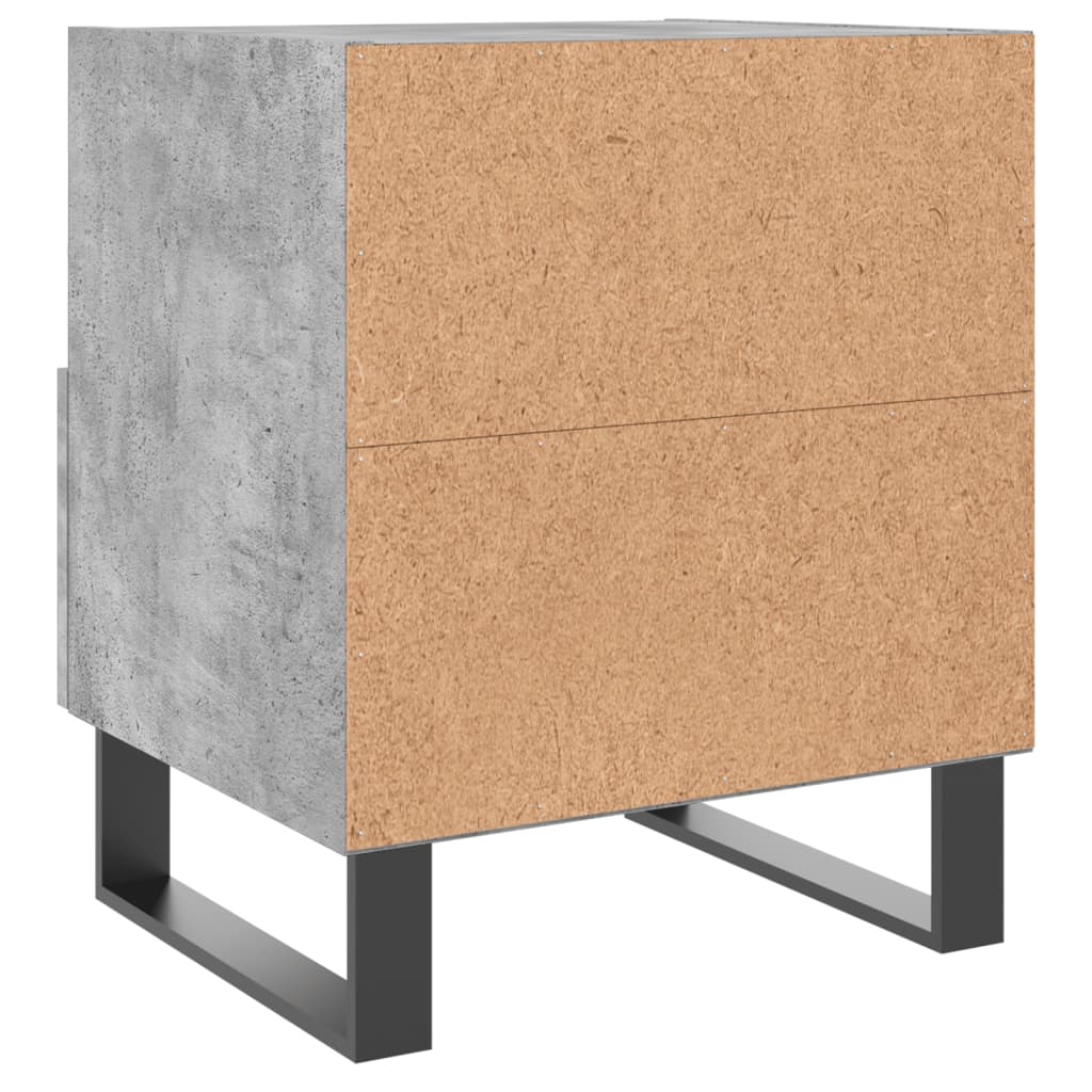 Bedside Cabinet Concrete Grey 40x35x47,5 cm Engineered Wood