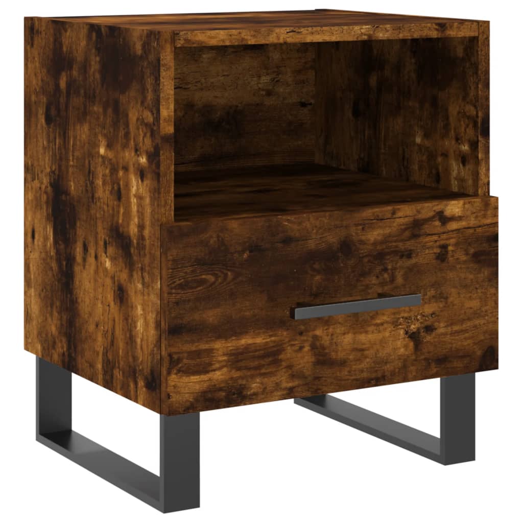 Bedside Cabinet Smoked Oak 40x35x47,5 cm Engineered Wood