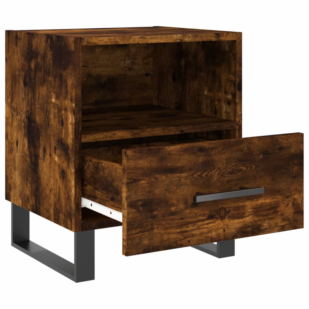 Bedside Cabinet Smoked Oak 40x35x47,5 cm Engineered Wood