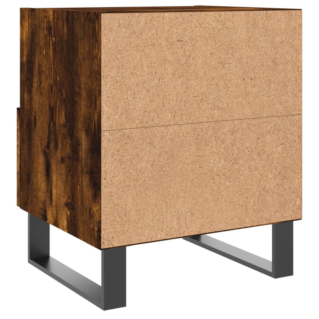Bedside Cabinet Smoked Oak 40x35x47,5 cm Engineered Wood