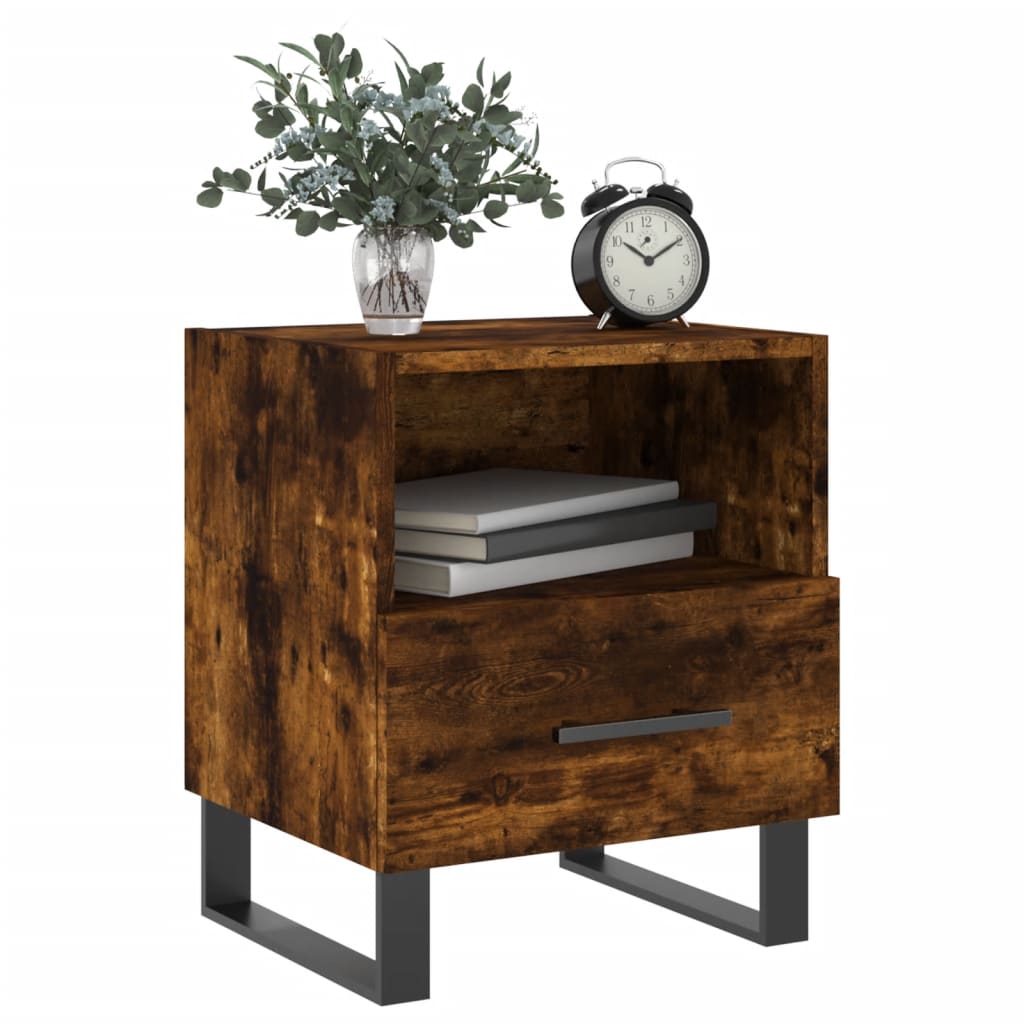 Bedside Cabinet Smoked Oak 40x35x47,5 cm Engineered Wood