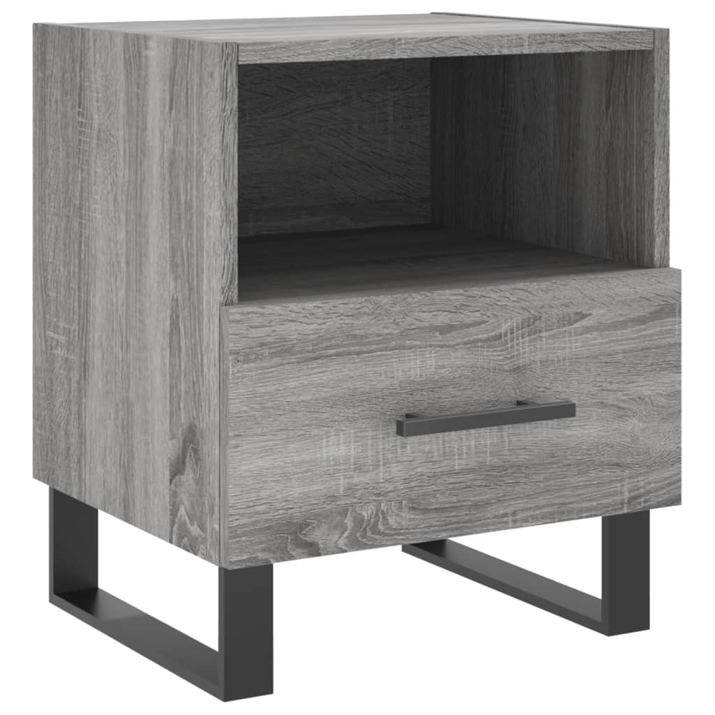 Bedside Cabinet Grey Sonoma 40x35x47,5 cm Engineered Wood