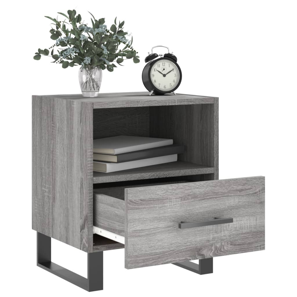 Bedside Cabinet Grey Sonoma 40x35x47,5 cm Engineered Wood