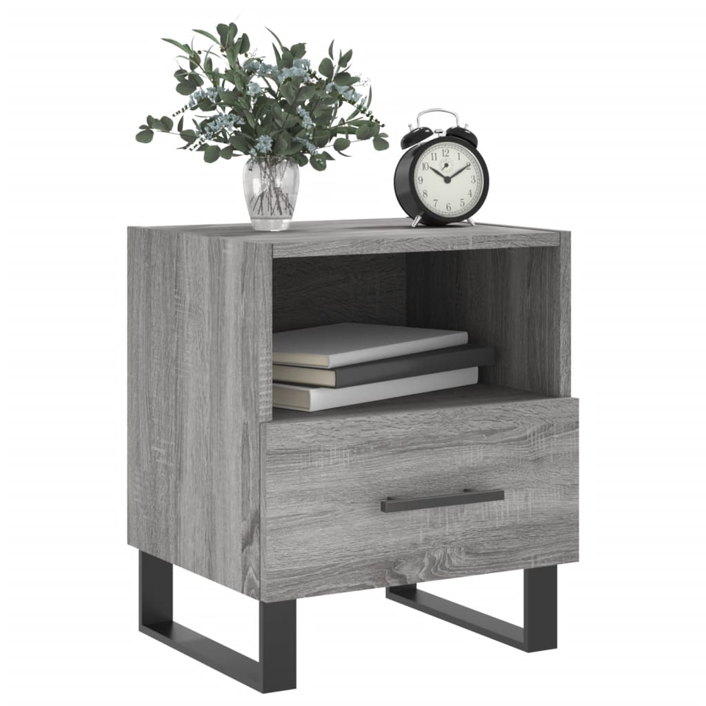 Bedside Cabinet Grey Sonoma 40x35x47,5 cm Engineered Wood