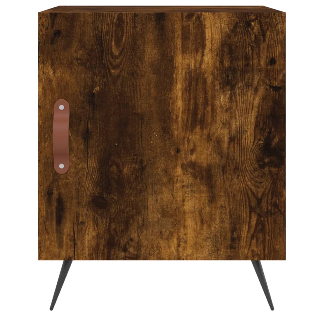 Bedside Cabinets 2 pcs Smoked Oak 40x40x50 cm Engineered Wood