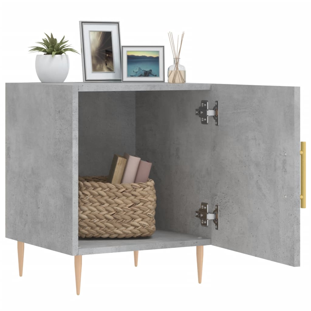 Bedside Cabinets 2 pcs Concrete Grey 40x40x50cm Engineered Wood