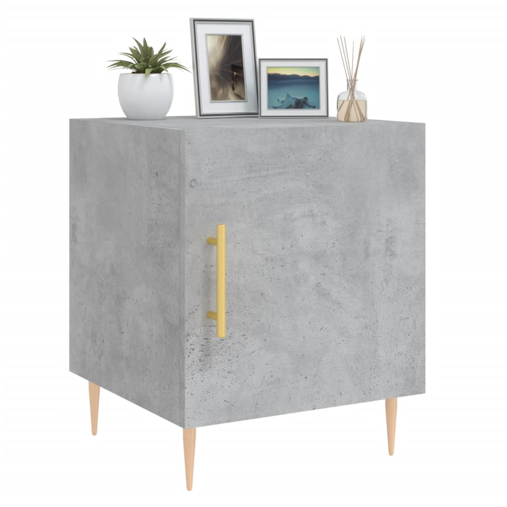 Bedside Cabinets 2 pcs Concrete Grey 40x40x50cm Engineered Wood