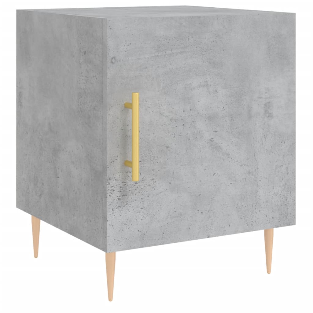 Bedside Cabinets 2 pcs Concrete Grey 40x40x50cm Engineered Wood