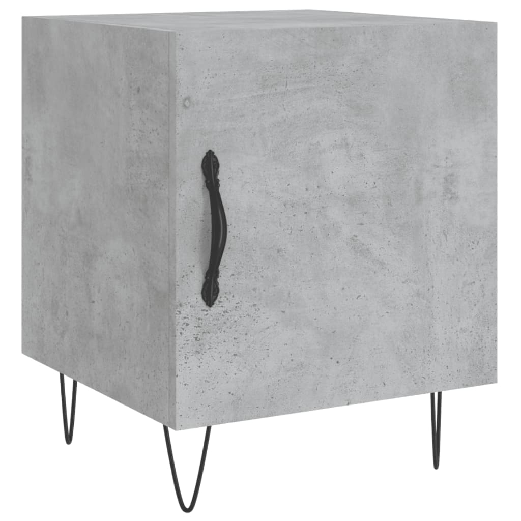Bedside Cabinets 2 pcs Concrete Grey 40x40x50cm Engineered Wood