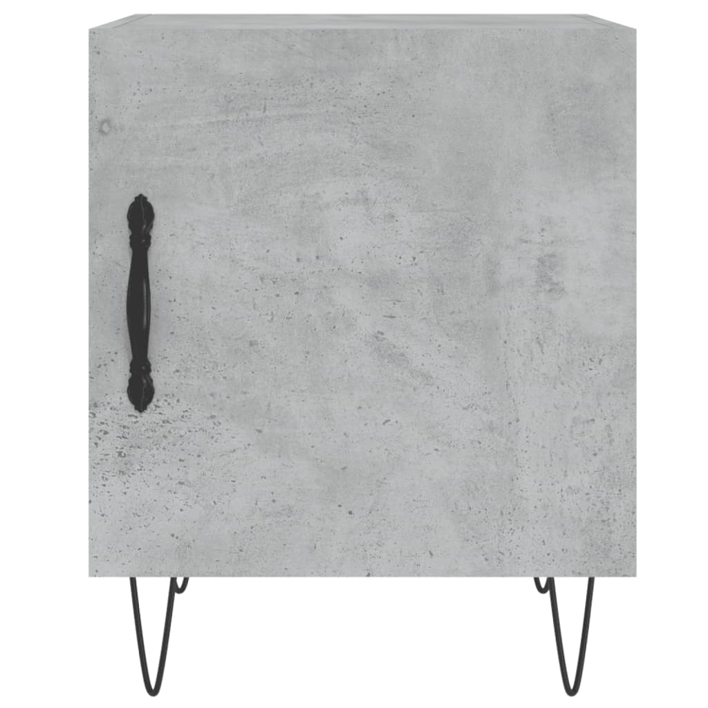 Bedside Cabinets 2 pcs Concrete Grey 40x40x50cm Engineered Wood