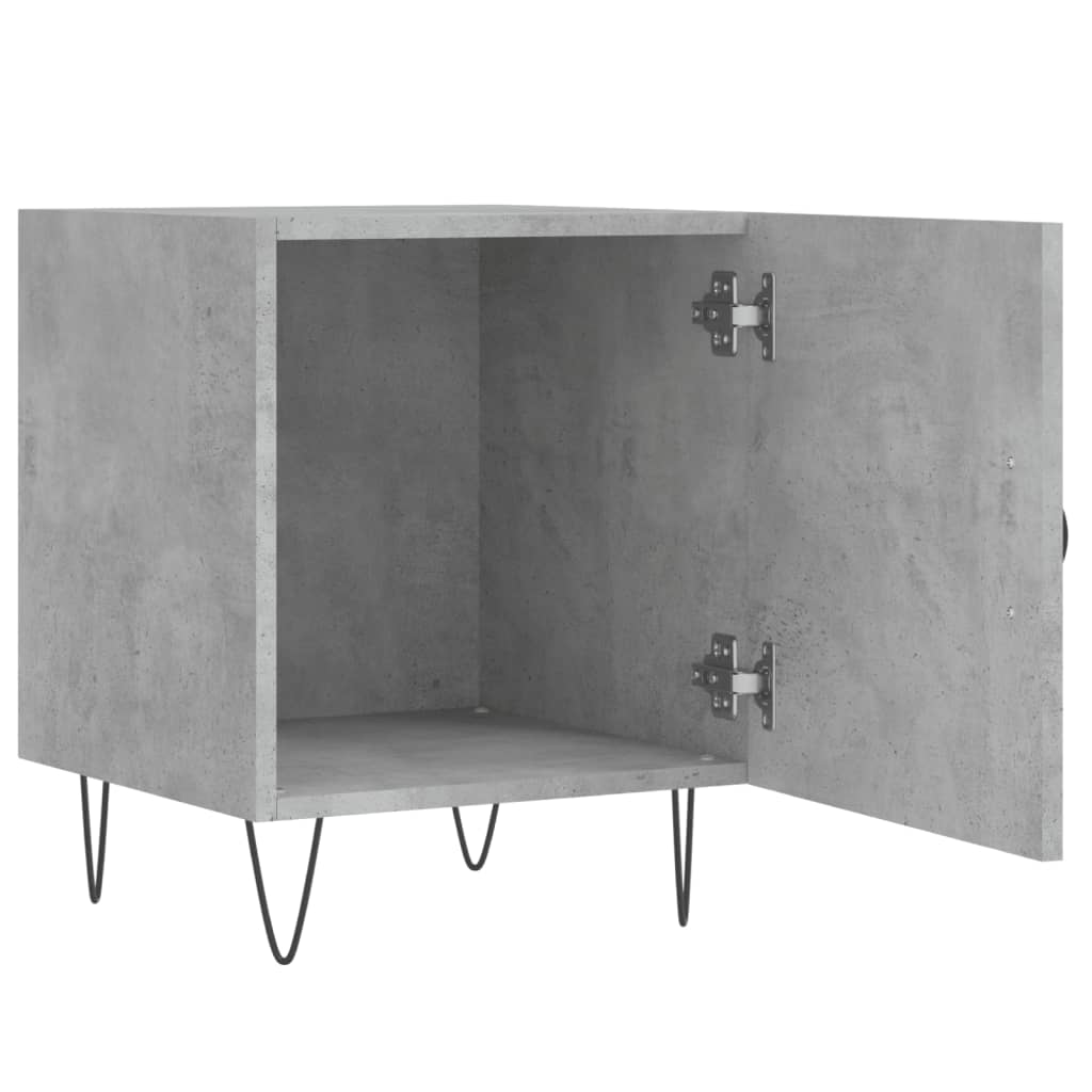 Bedside Cabinets 2 pcs Concrete Grey 40x40x50cm Engineered Wood