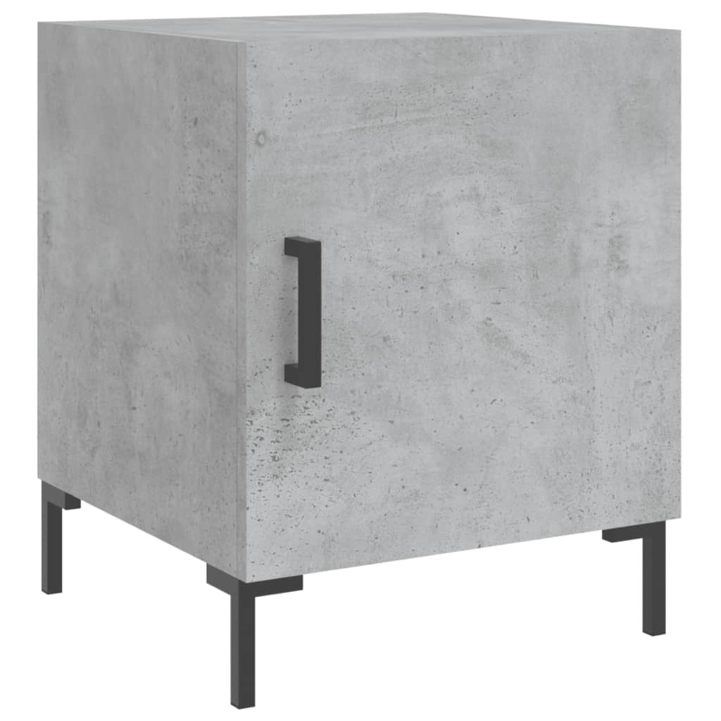 Bedside Cabinets 2 pcs Concrete Grey 40x40x50cm Engineered Wood