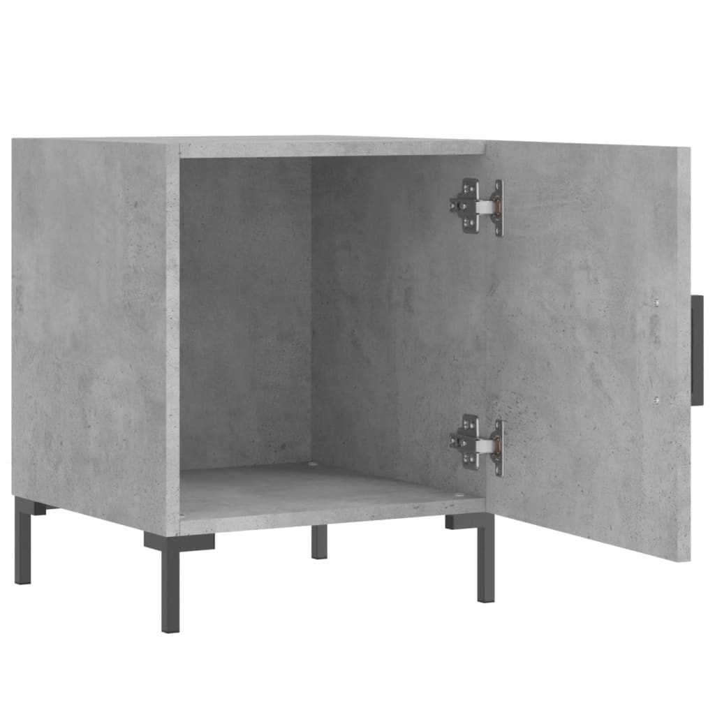 Bedside Cabinets 2 pcs Concrete Grey 40x40x50cm Engineered Wood