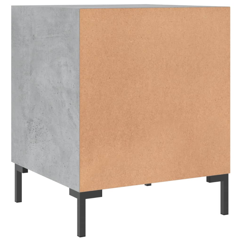 Bedside Cabinets 2 pcs Concrete Grey 40x40x50cm Engineered Wood