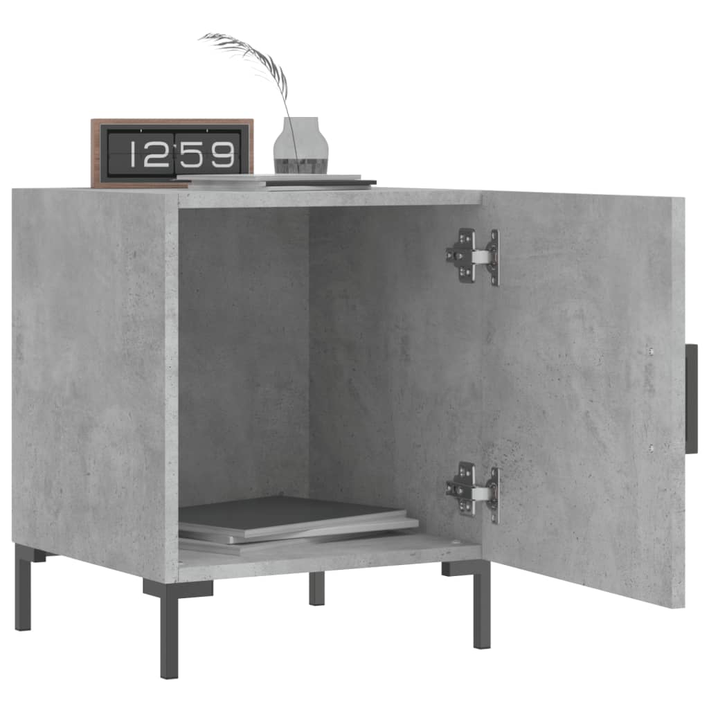 Bedside Cabinets 2 pcs Concrete Grey 40x40x50cm Engineered Wood