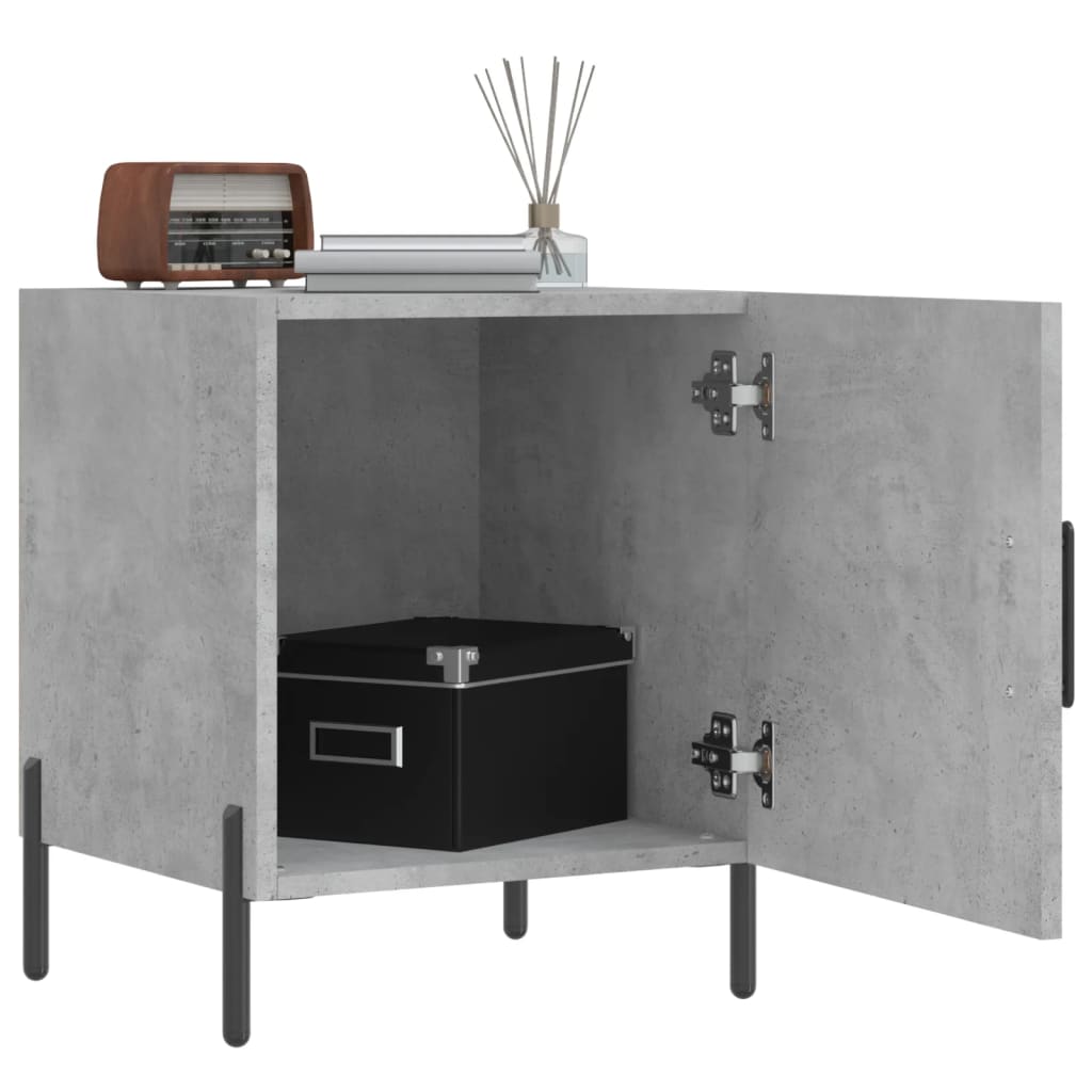 Bedside Cabinets 2 pcs Concrete Grey 40x40x50cm Engineered Wood