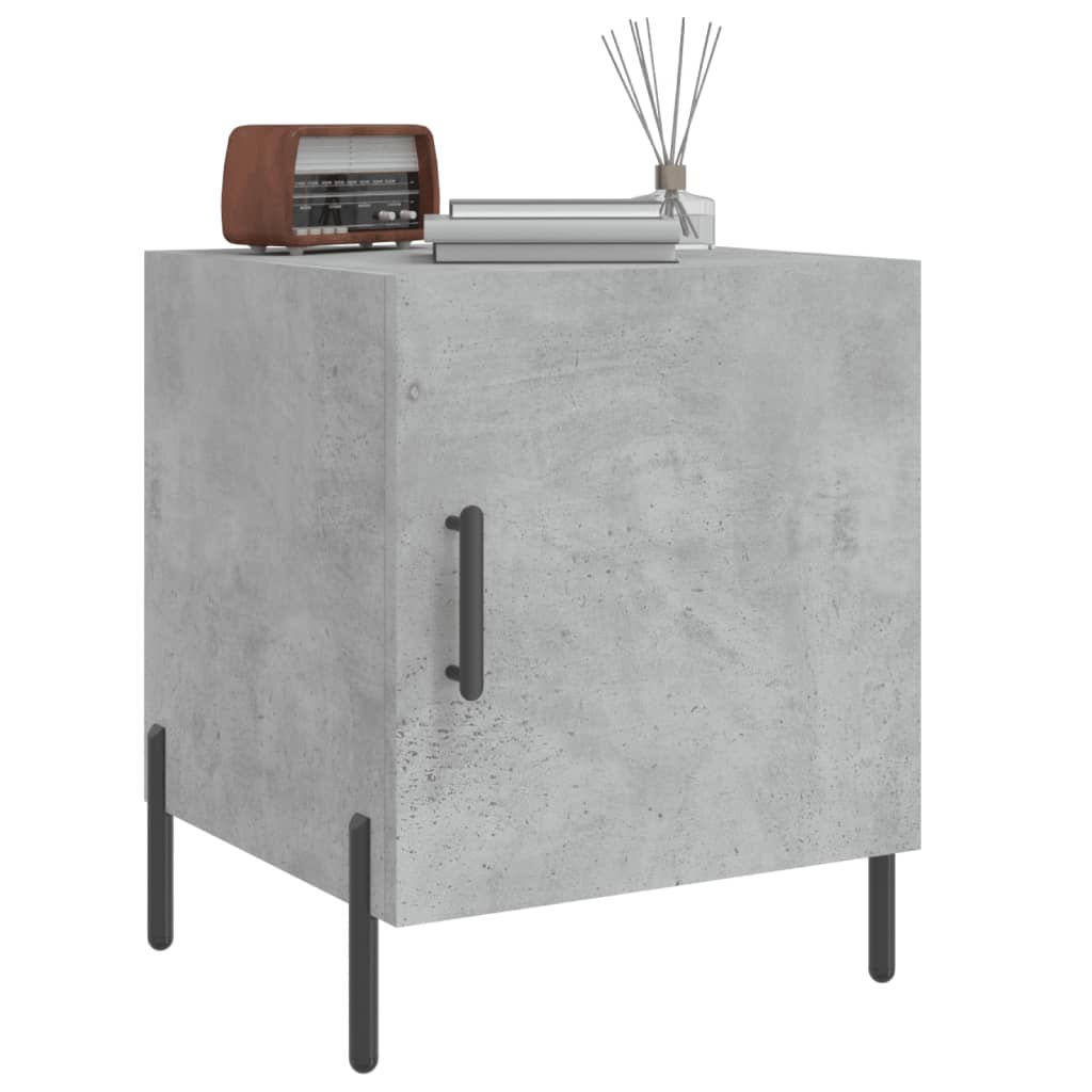 Bedside Cabinets 2 pcs Concrete Grey 40x40x50cm Engineered Wood