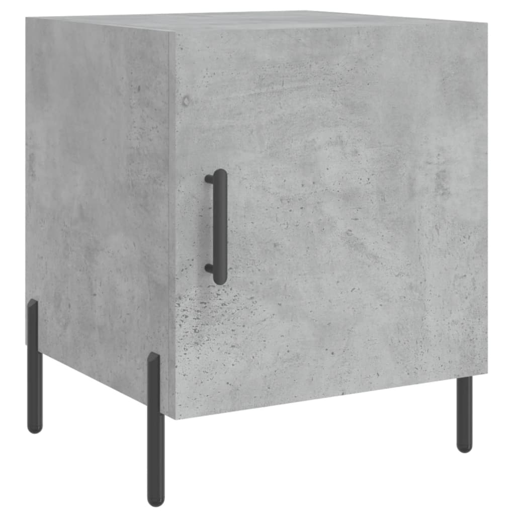 Bedside Cabinets 2 pcs Concrete Grey 40x40x50cm Engineered Wood