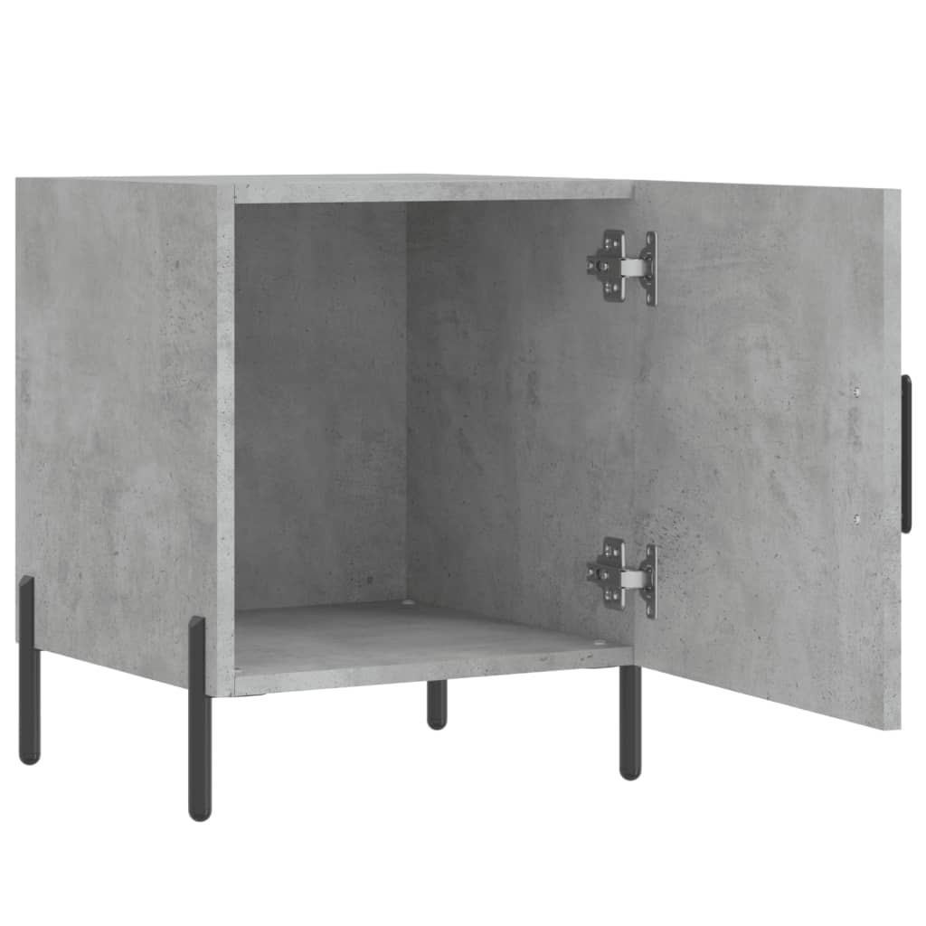 Bedside Cabinets 2 pcs Concrete Grey 40x40x50cm Engineered Wood