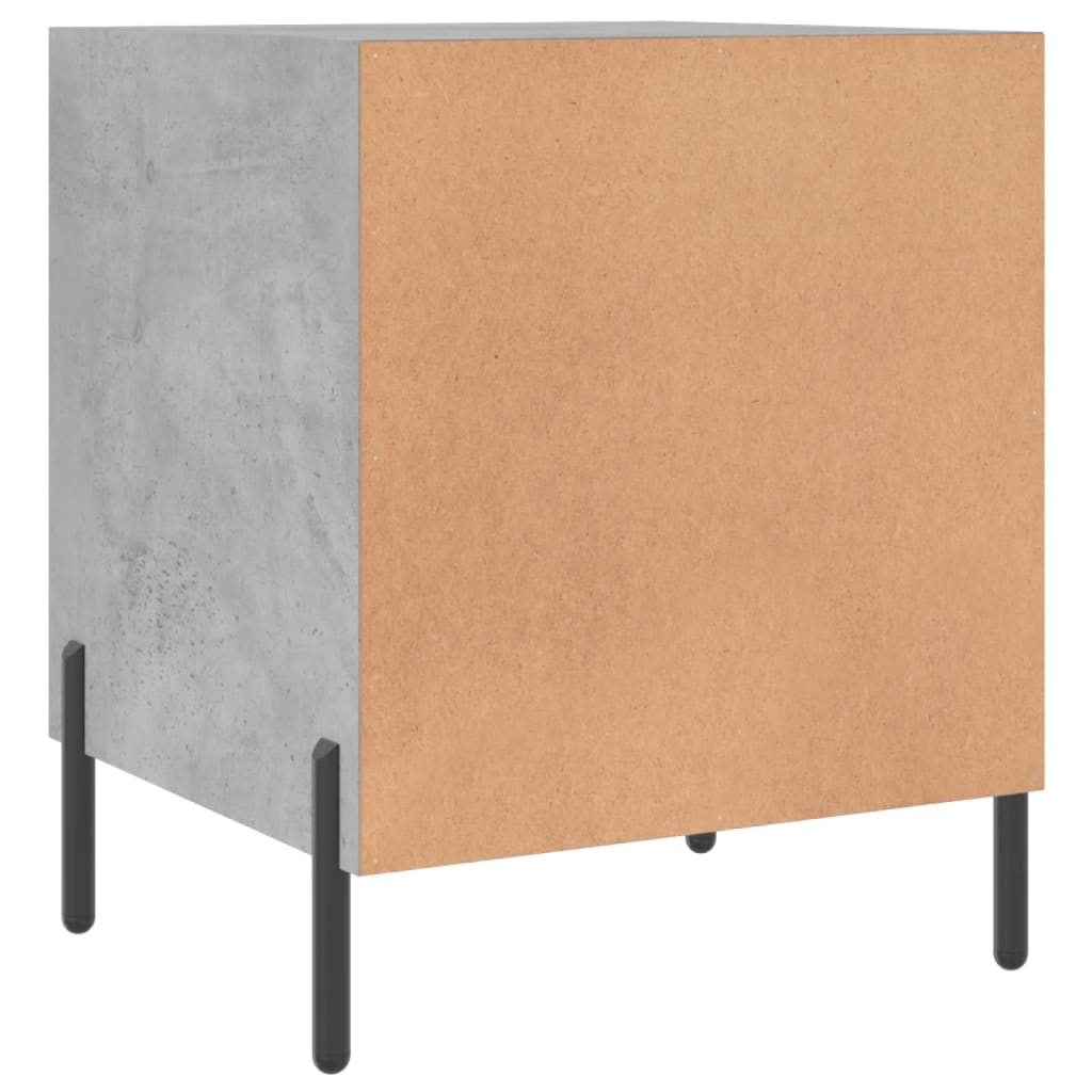 Bedside Cabinets 2 pcs Concrete Grey 40x40x50cm Engineered Wood