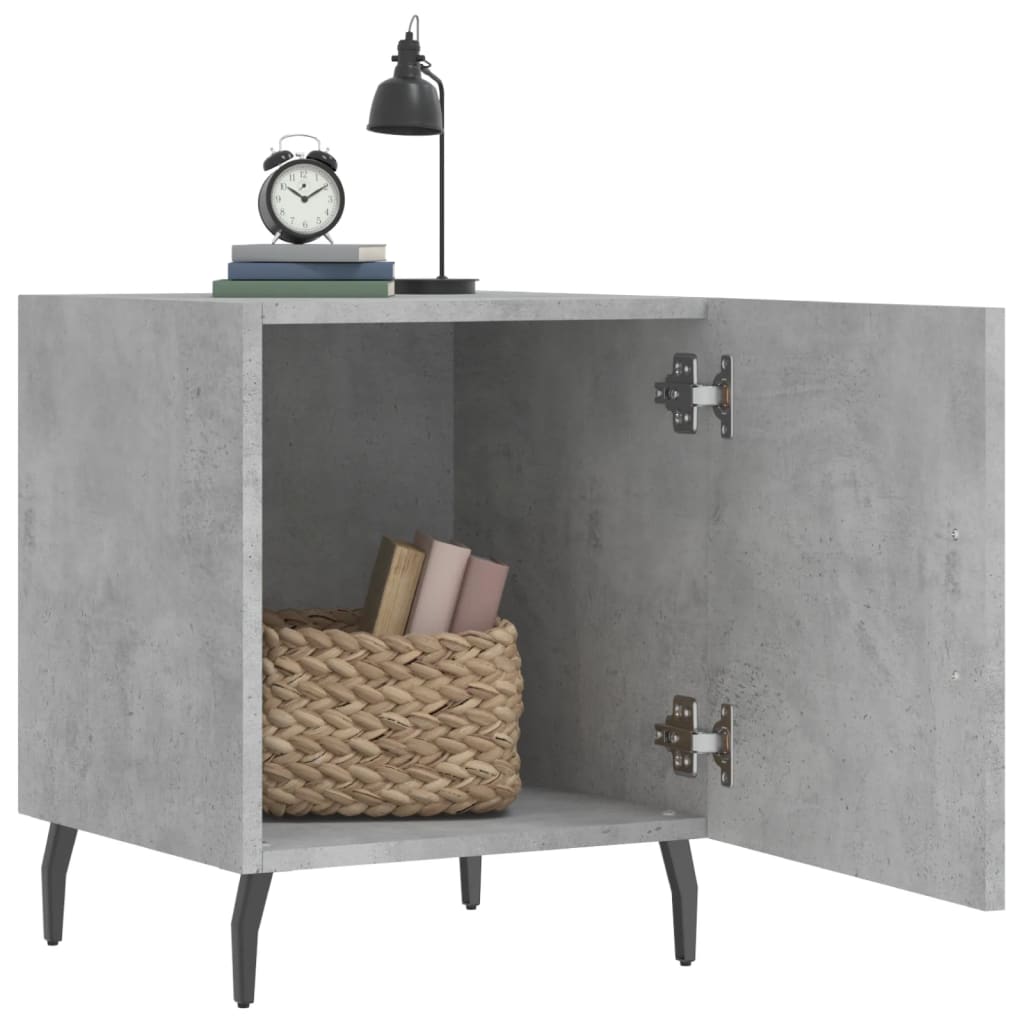 Bedside Cabinets 2 pcs Concrete Grey 40x40x50cm Engineered Wood