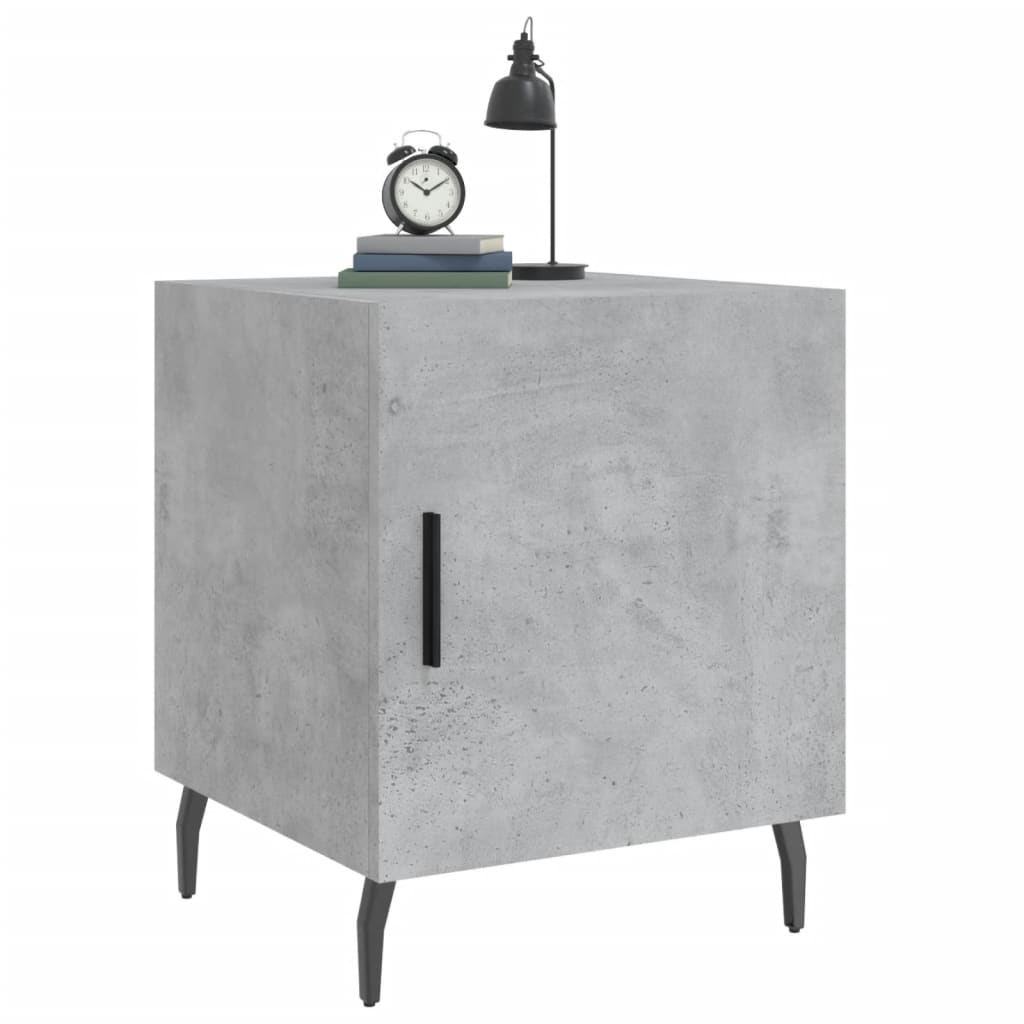 Bedside Cabinets 2 pcs Concrete Grey 40x40x50cm Engineered Wood
