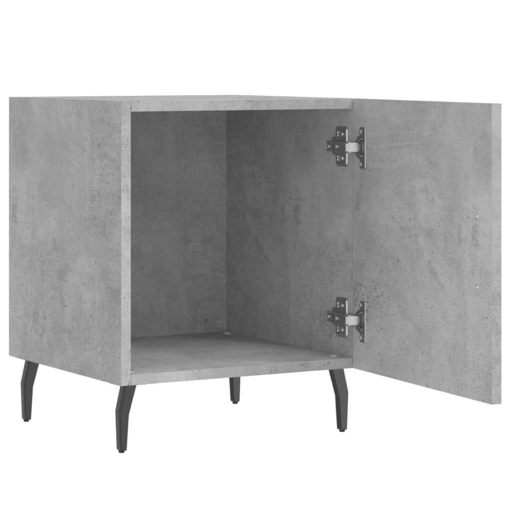 Bedside Cabinets 2 pcs Concrete Grey 40x40x50cm Engineered Wood