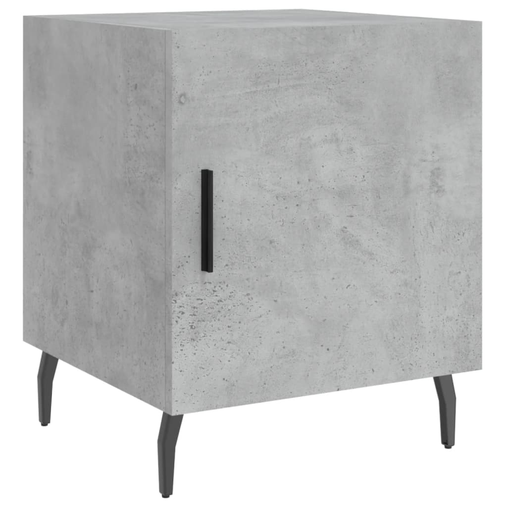 Bedside Cabinets 2 pcs Concrete Grey 40x40x50cm Engineered Wood