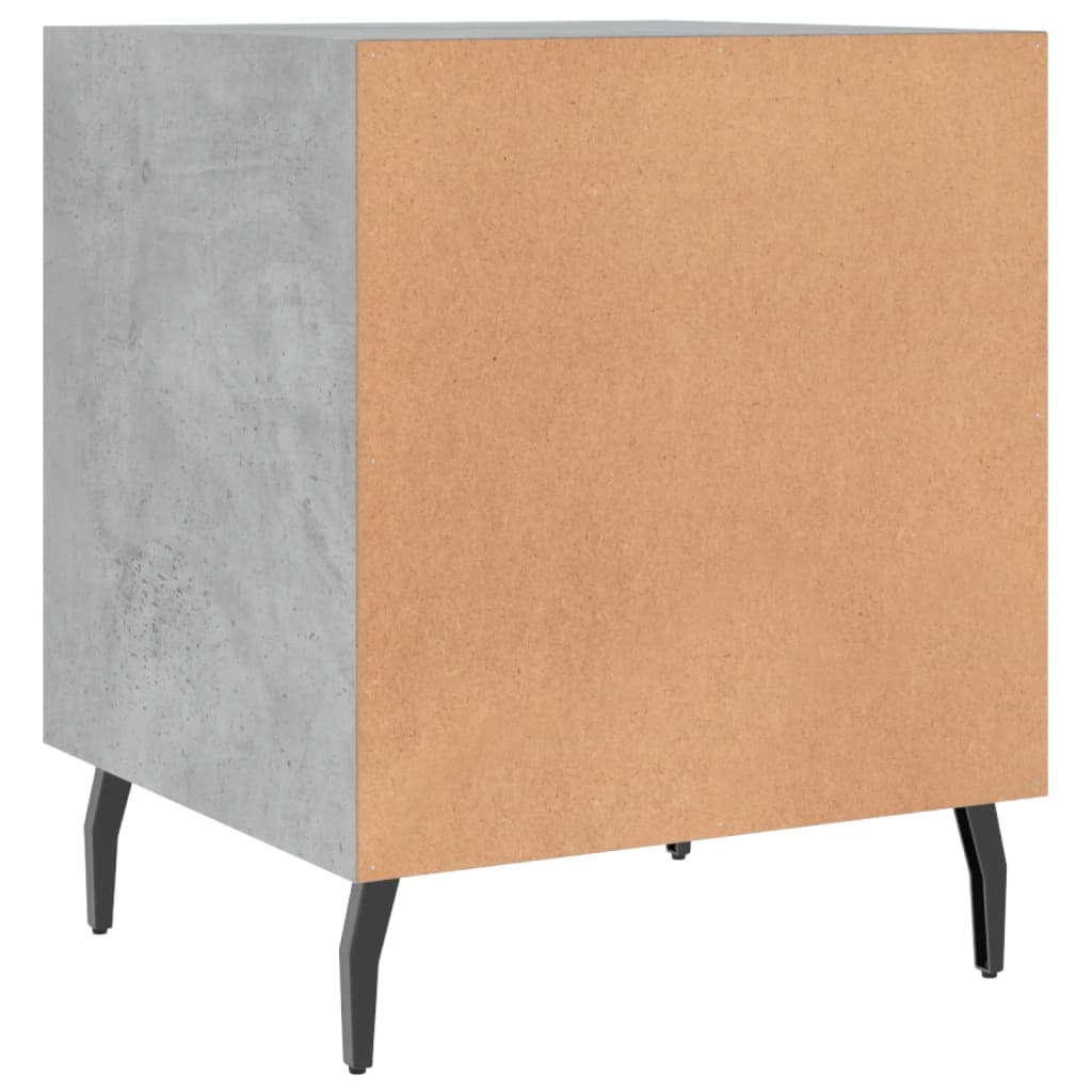 Bedside Cabinets 2 pcs Concrete Grey 40x40x50cm Engineered Wood