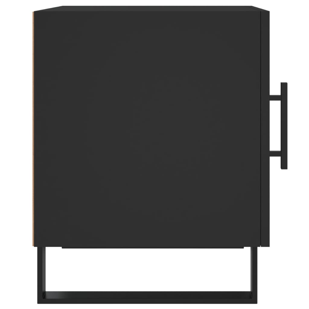 Bedside Cabinets 2 pcs Black 40x40x50 cm Engineered Wood