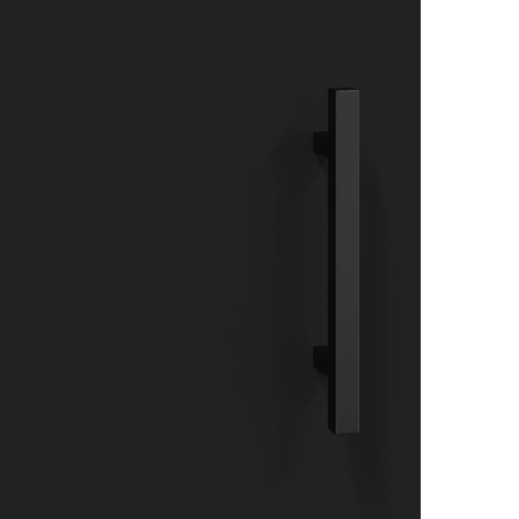 Bedside Cabinets 2 pcs Black 40x40x50 cm Engineered Wood