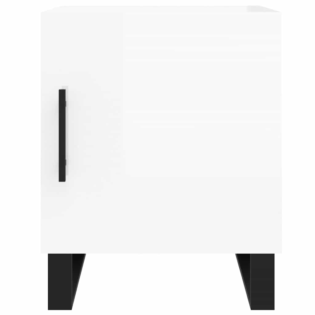 Bedside Cabinets 2 pcs High Gloss White 40x40x50 cm