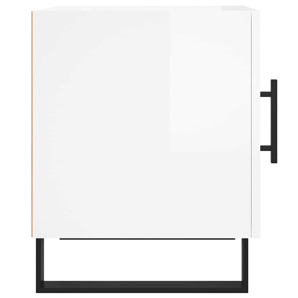Bedside Cabinets 2 pcs High Gloss White 40x40x50 cm Engineered Wood