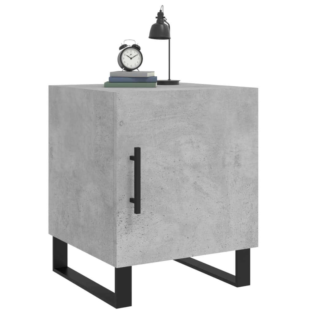 Bedside Cabinets 2 pcs Concrete Grey 40x40x50cm Engineered Wood