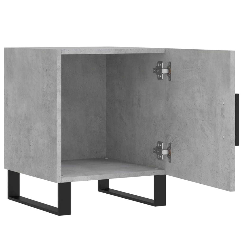 Bedside Cabinets 2 pcs Concrete Grey 40x40x50cm Engineered Wood
