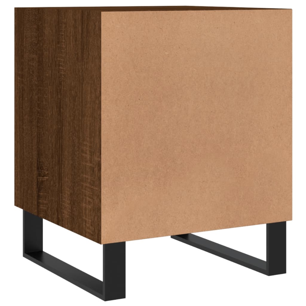 Bedside Cabinet Brown Oak 40x40x50 cm Engineered Wood