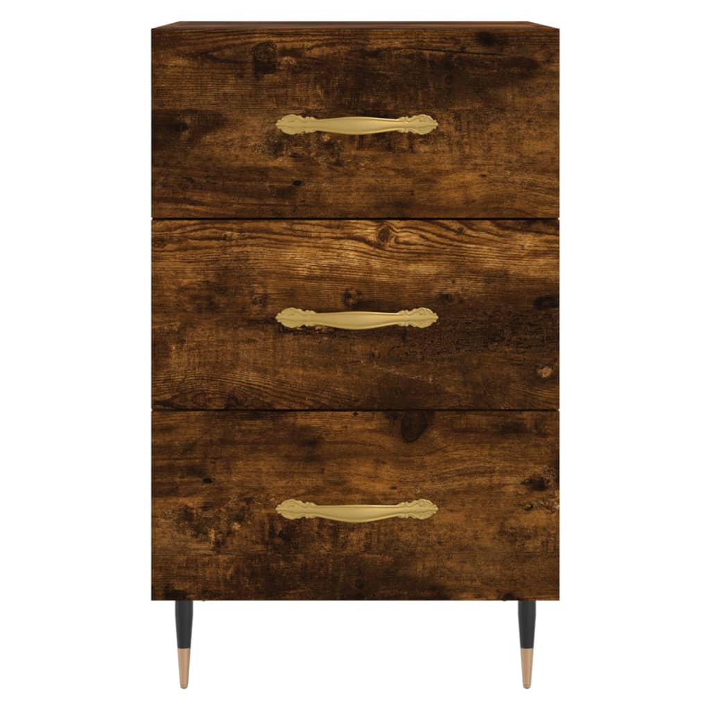 Bedside Cabinet Smoked Oak 40x40x66 cm Engineered Wood