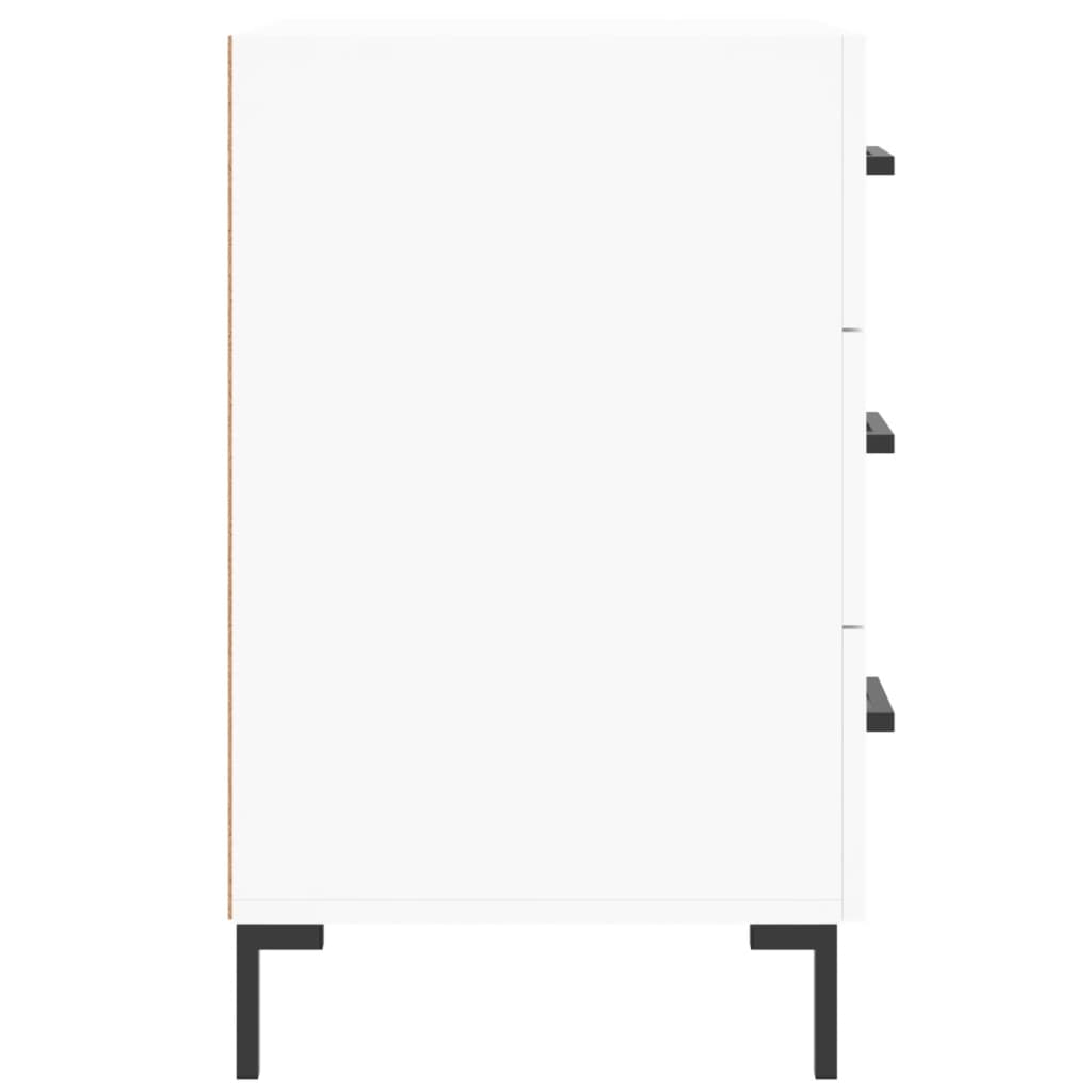 Bedside Cabinet White 40x40x66 cm Engineered Wood