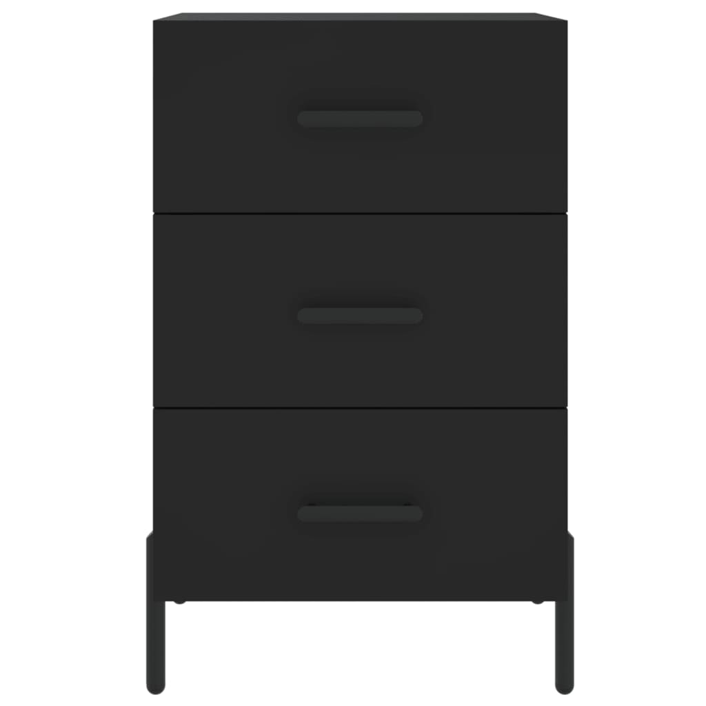 vidaXL Bedside Cabinet Black 40x40x66 cm Engineered Wood