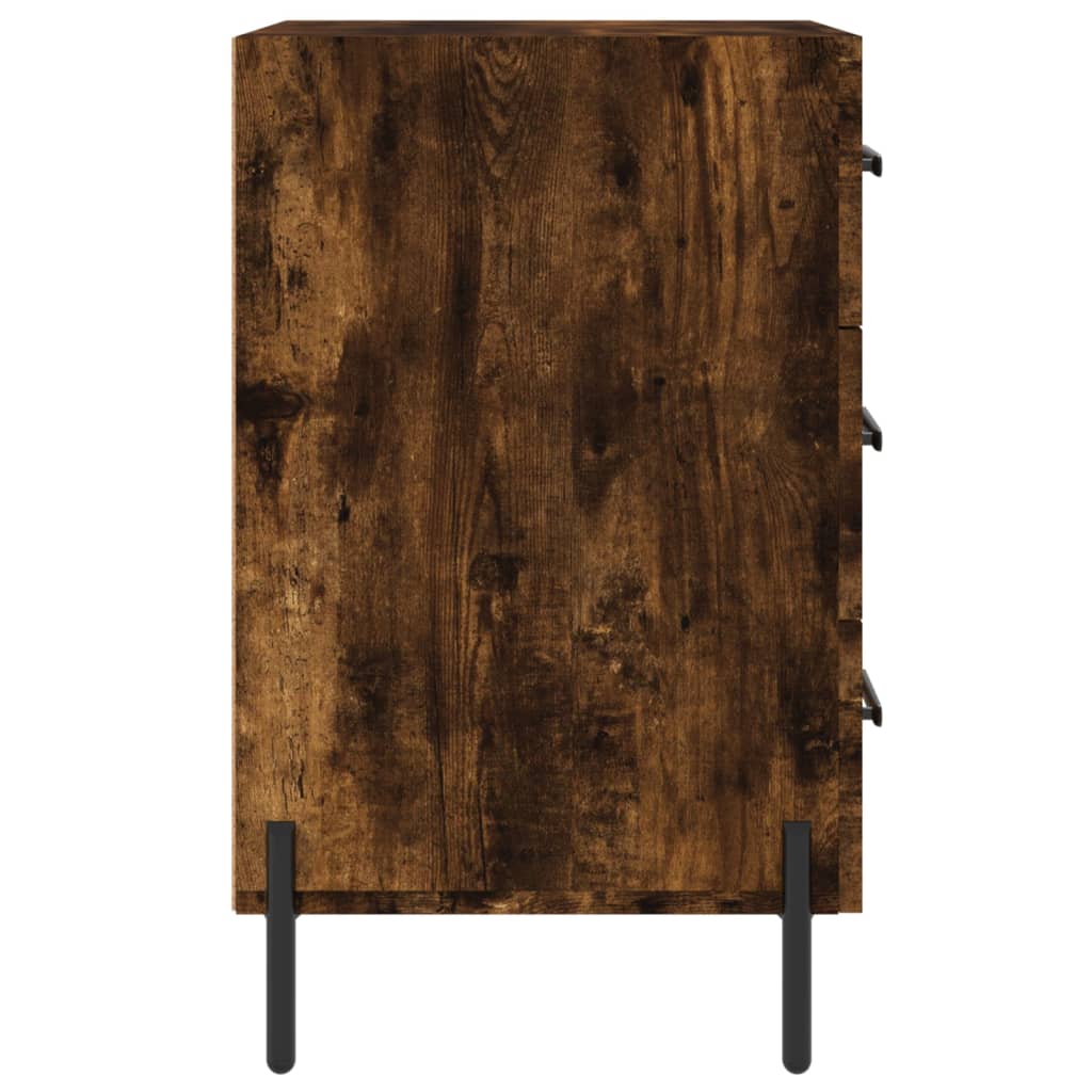 Bedside Cabinet Smoked Oak 40x40x66 cm Engineered Wood