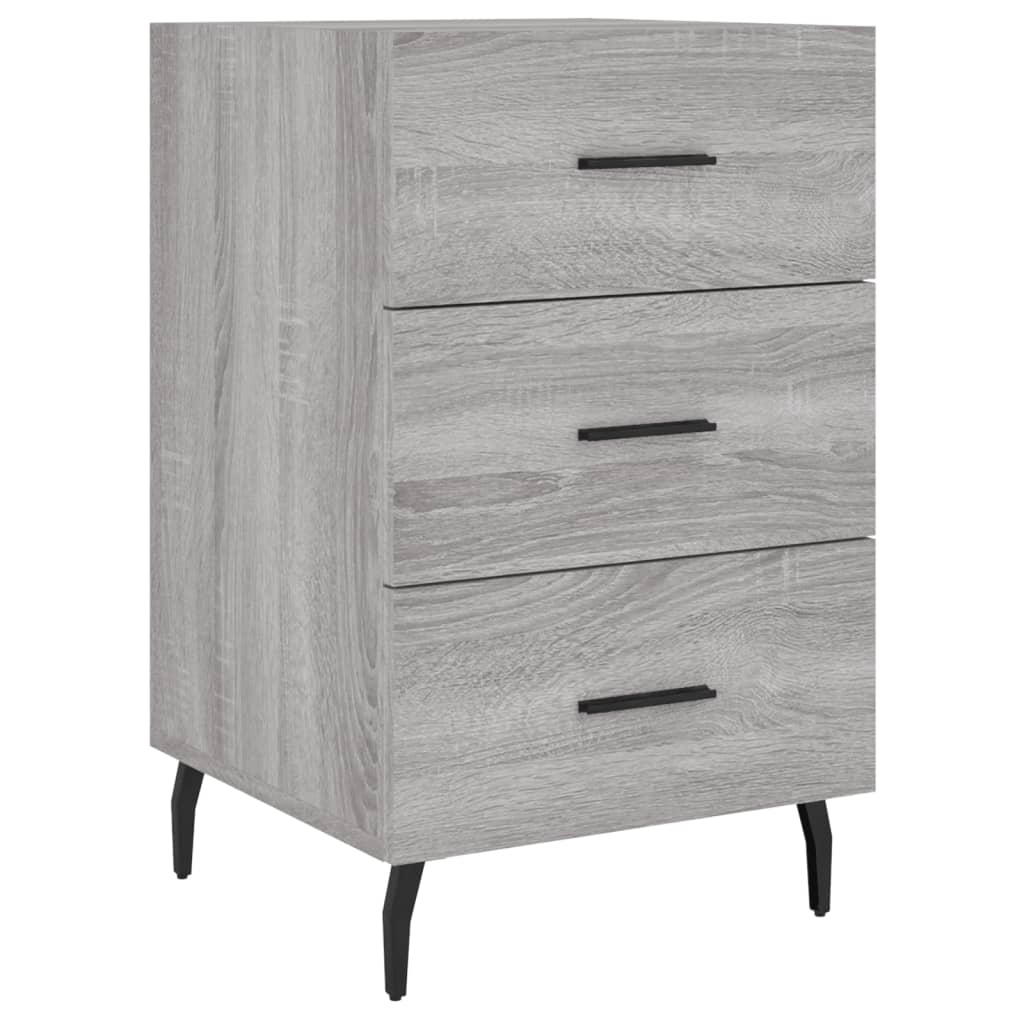 Bedside Cabinet Grey Sonoma 40x40x66 cm Engineered Wood