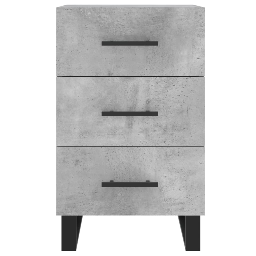 Bedside Cabinet Concrete Grey 40x40x66 cm Engineered Wood