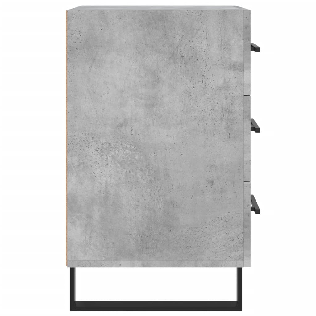 Bedside Cabinet Concrete Grey 40x40x66 cm Engineered Wood
