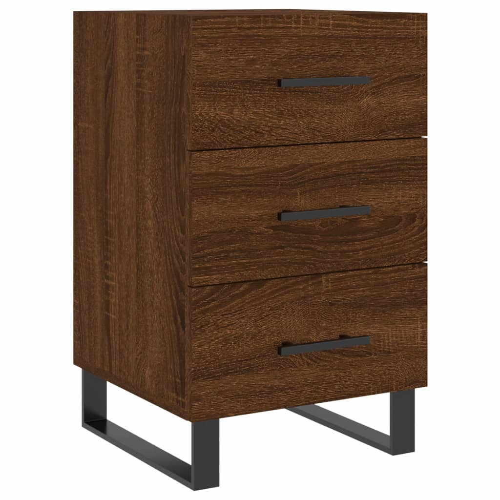 vidaXL Bedside Cabinet Brown Oak 40x40x66 cm Engineered Wood