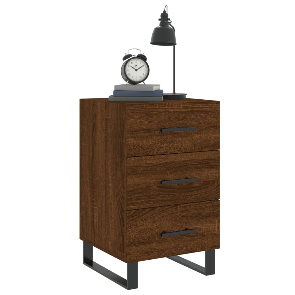 vidaXL Bedside Cabinet Brown Oak 40x40x66 cm Engineered Wood