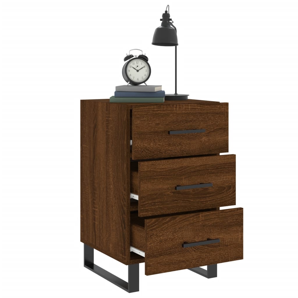 vidaXL Bedside Cabinet Brown Oak 40x40x66 cm Engineered Wood