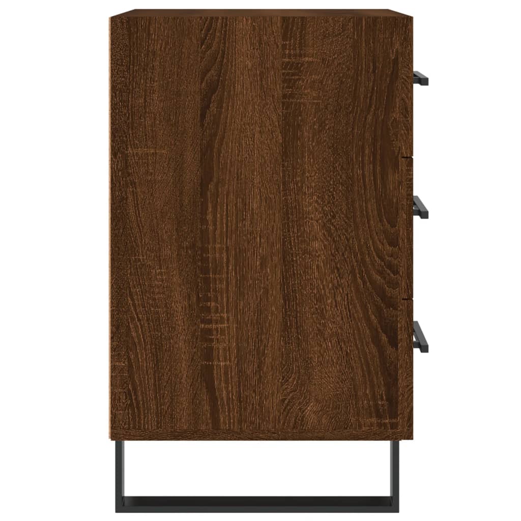 vidaXL Bedside Cabinet Brown Oak 40x40x66 cm Engineered Wood