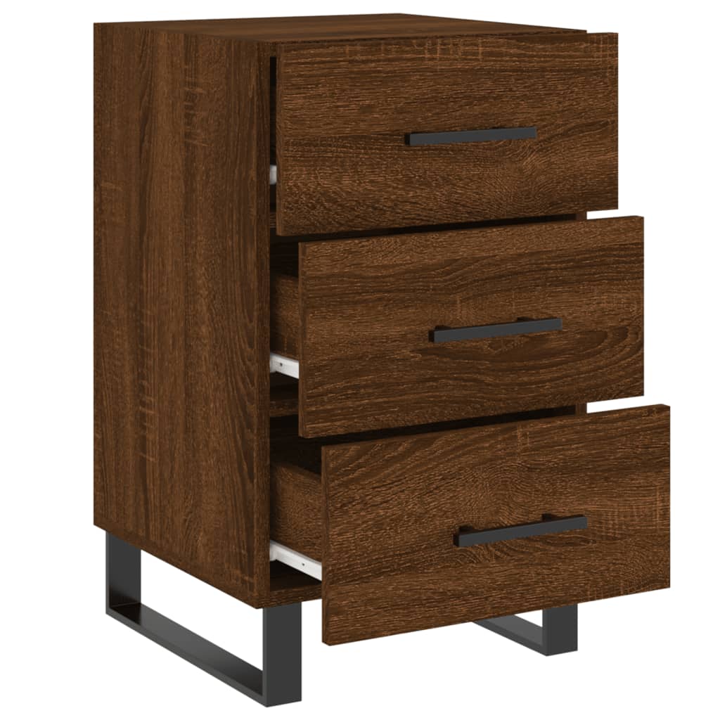 vidaXL Bedside Cabinet Brown Oak 40x40x66 cm Engineered Wood