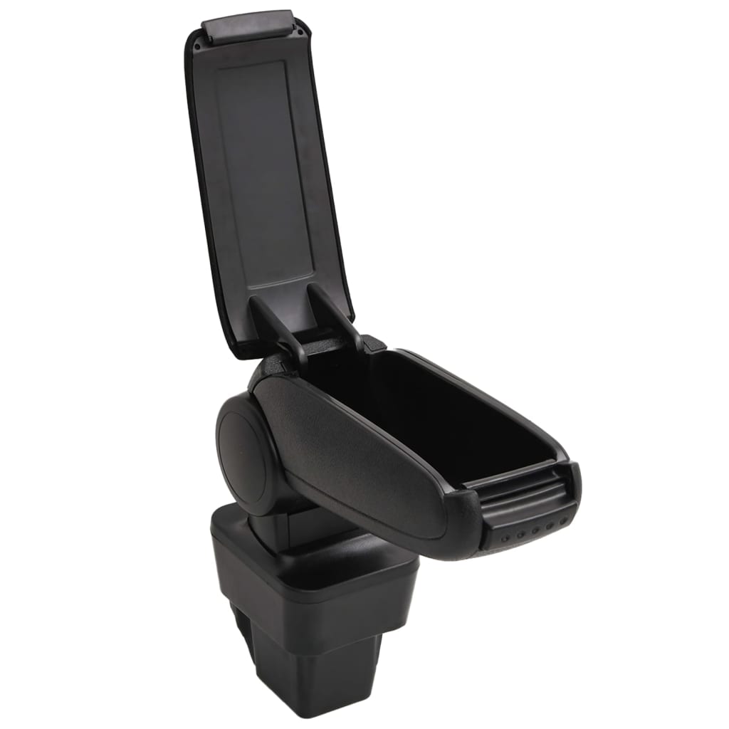 vidaXL Car Armrest Black 13x34x(33-46) cm ABS