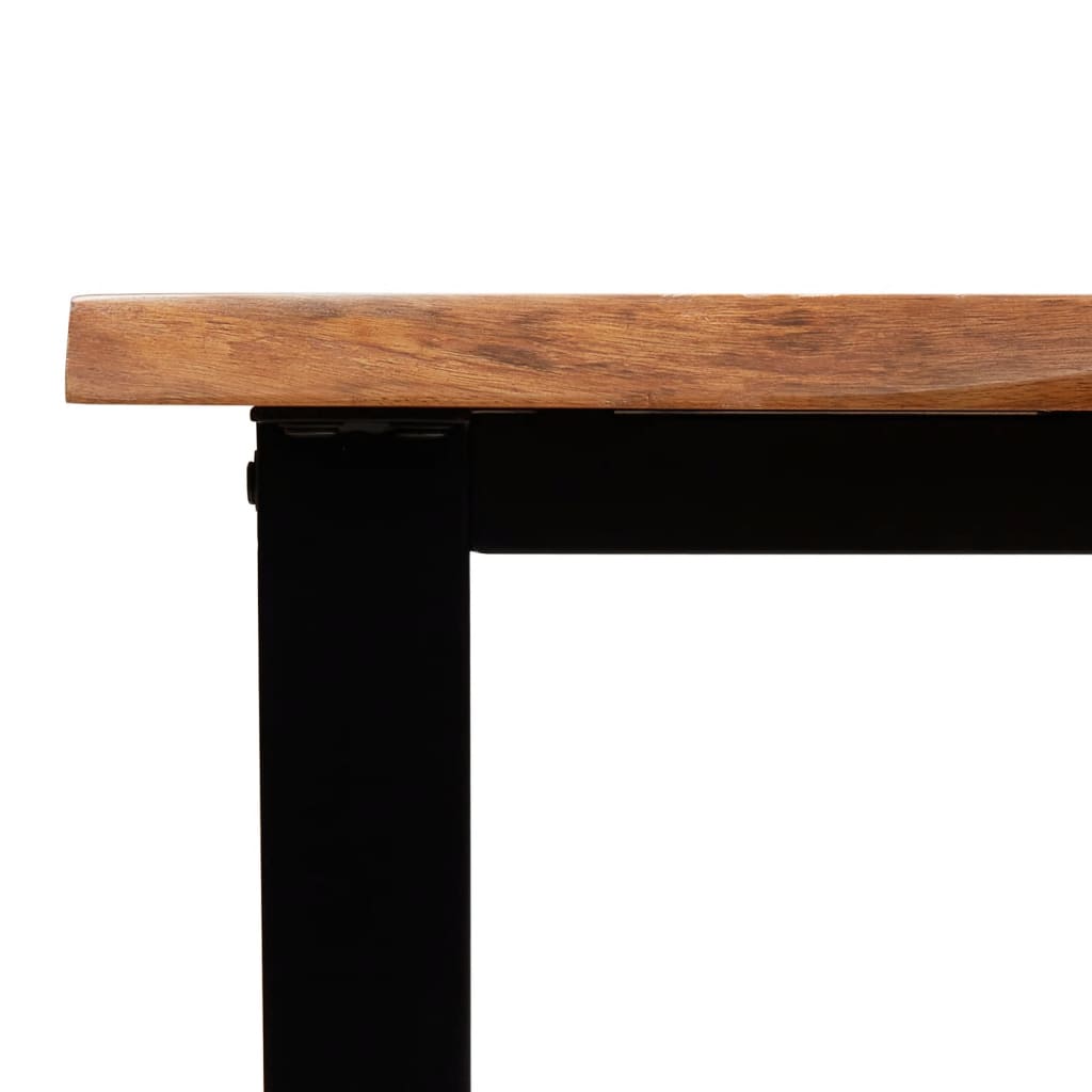 vidaXL Console Table with Live Edge 110x35x80 cm Solid Wood Acacia